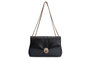 Lucky Bees Bandolera 1228 v2 - Negro, Gris, Bolso Elegante de Piel de Polivinilo para Mujer, 26x20x10cm