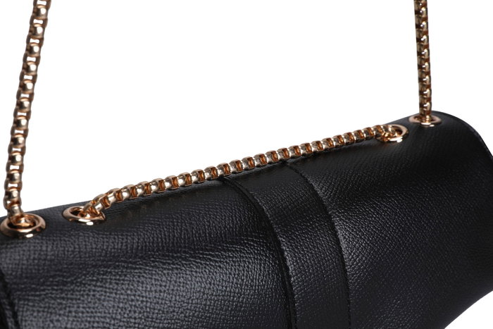 Lucky Bees Bandolera 1228 v2 - Negro, Gris, Bolso Elegante de Piel de Polivinilo para Mujer, 26x20x10cm