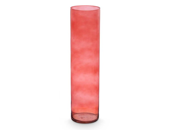 Giftdecor Jarrón de Cristal Cilíndrico Color Teja 15x60cm