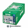 Spax Tornillo Universal Cabeza Plana 6x160mm T30 (100 unidades) lifespan
