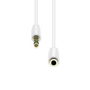ProXtend Cable de Extensión Mini-Jack de 4 Pines Delgado Blanco 0.5M