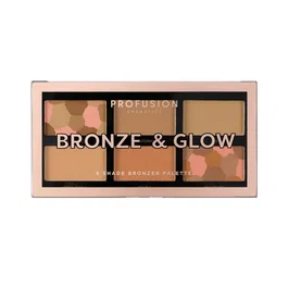 Profusion Cosmetics Bronze & Glow, Paleta de colorete e iluminador Matte & Contouring
