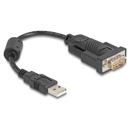 DeLOCK Adaptador USB 2.0 Tipo-A a RS-232 D-Sub 9 pines con núcleo de ferrita 0,25 m