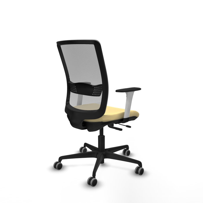 PIQUERAS Y CRESPO Silla de oficina Haches con mecanismo Sincro/Traslack Crema y Gris PIQUERAS Y CRESPO Silla de oficina Haches con mecanismo Sincro/Traslack Crema y Gris