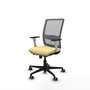 PIQUERAS Y CRESPO Silla de oficina Haches con mecanismo Sincro/Traslack Crema y Gris