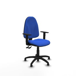 PIQUERAS Y CRESPO Silla de oficina Algarra Azul con mecanismo Asincro