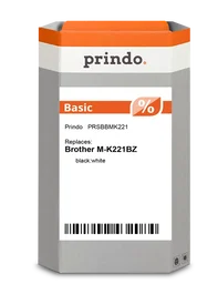 Prindo Cinta mecanográfica Negro sobre blanco