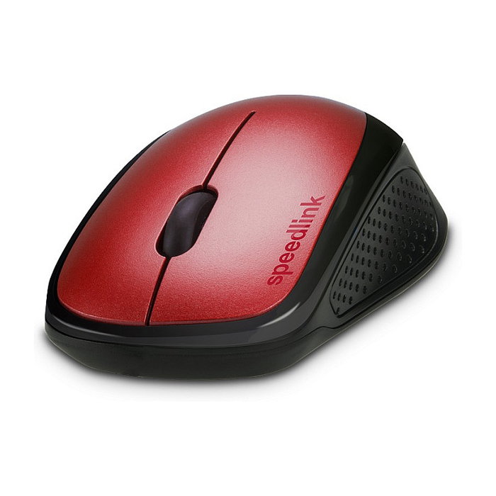 Speedlink Kappa Ratón Inalámbrico Óptico 1600 DPI, Negro y Rojo, Retail