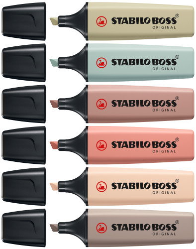Stabilo BOSS Original NatureColors Estuche de 6 Marcadores Surtidos Stabilo BOSS Original NatureColors Estuche de 6 Marcadores Surtidos
