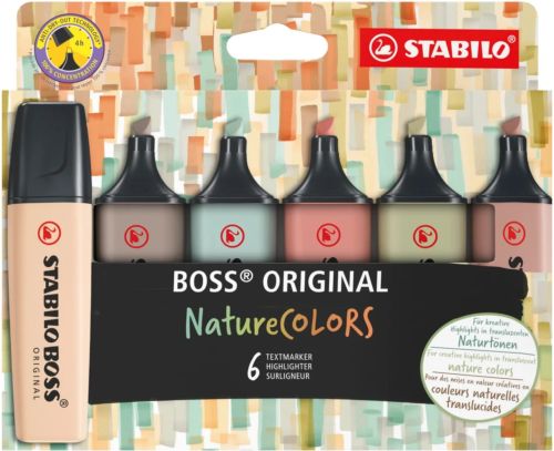 Stabilo BOSS Original NatureColors Estuche de 6 Marcadores Surtidos