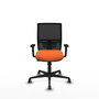 PIQUERAS Y CRESPO Silla de oficina Yunquera con mecanismo Sincro/Traslack, Naranja y Negro