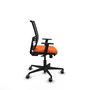 PIQUERAS Y CRESPO Silla de oficina Yunquera con mecanismo Sincro/Traslack, Naranja y Negro