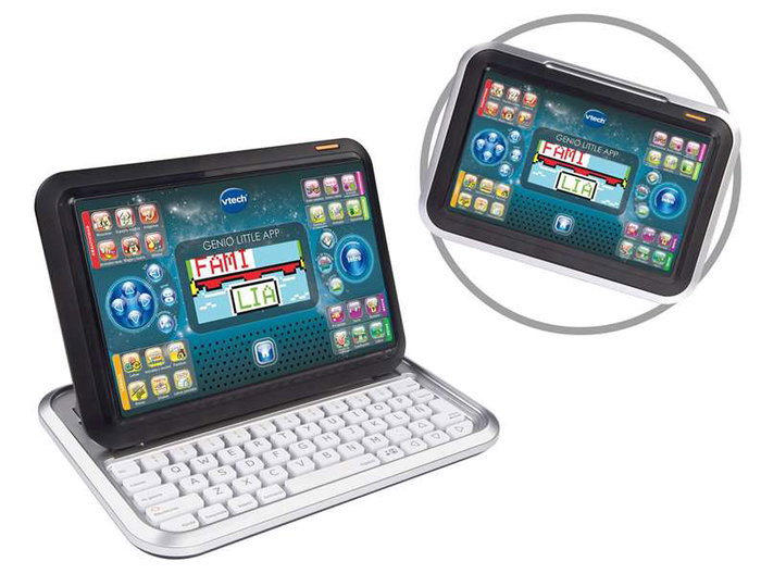 VTech Genio Little App Azul - Tablet y Ordenador Educativo con Pantalla a Color