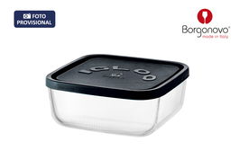 Inde Fiambrera Cuadrada 22 cm con Tapa "Igloo Lines" 3200cc 22x22x9cm (6 Unidades)