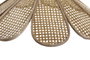 DKD Home Decor Lámpara de Techo de Ratán Marrón 51x51x21 cm