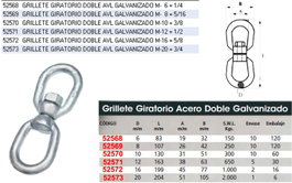 AVL Grillete Giratorio Doble Galvanizado M-16 (5/8)