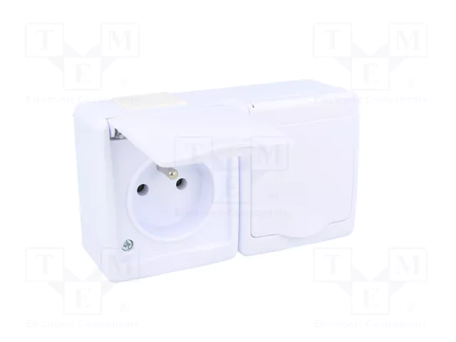 PAWBOL Tomacorriente de Alimentación AC 2P+PE Blanco