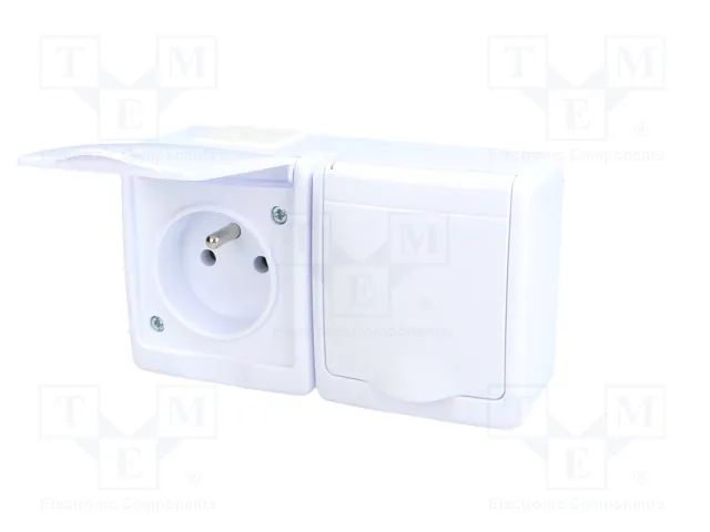 PAWBOL Tomacorriente de Alimentación AC 2P+PE Blanco