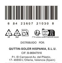 Quttin Cuchillo Mondador Sybarite 6.5 cm Acero Premium (24 Unidades)