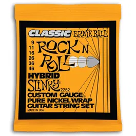 Ernieball Juego Eléctrica Slinky P.Nickel Hybrid 9-46 Cuerdas para Guitarra Eléctrica