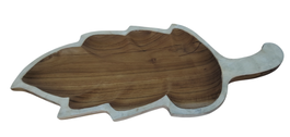 DKD Home Decor Centro de Mesa Teca y Capiz Natural 45x20x2