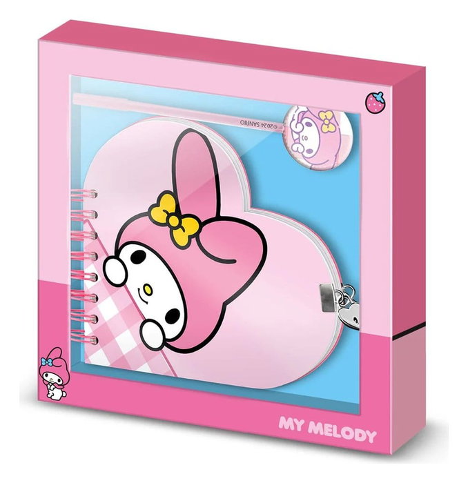 Karactermania My Melody Set de Diario Corazón con Llave y Bolígrafo Rosa Karactermania My Melody Set de Diario Corazón con Llave y Bolígrafo Rosa