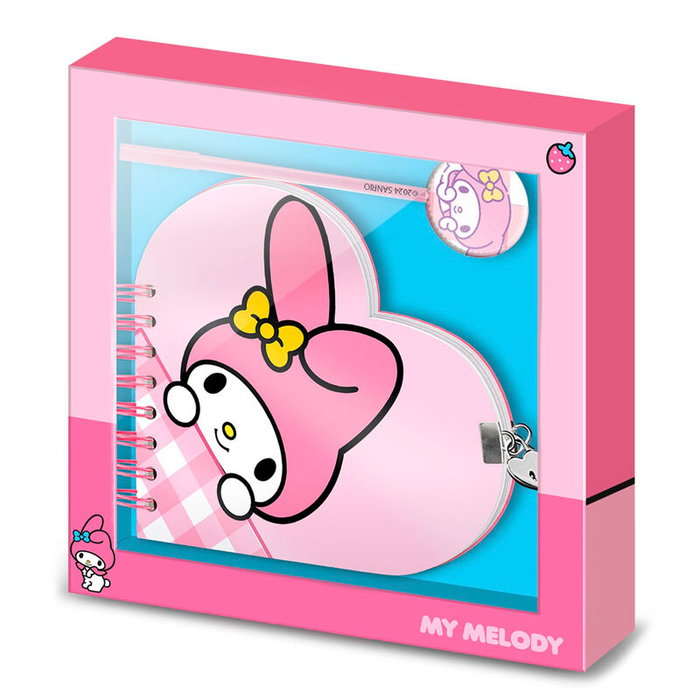 Karactermania My Melody Set de Diario Corazón con Llave y Bolígrafo Rosa Karactermania My Melody Set de Diario Corazón con Llave y Bolígrafo Rosa