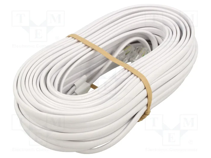 GOOBAY Cable Telefónico RJ11 15m Blanco GOOBAY Cable Telefónico RJ11 15m Blanco