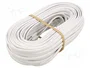 GOOBAY Cable Telefónico RJ11 15m Blanco