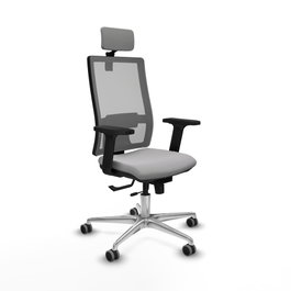 PIQUERAS Y CRESPO Silla de oficina Horna Gris con Mecanismo Sincro/Traslack
