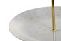 DKD Home Decor Frutero Bandana Pastel de 3 Pisos Azul y Rosa de Porcelana y Metal