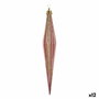 Set Adornos de Navidad Krist+ Rosa Dorado PVC Alargado 3 x 3 x 18,5 cm (12 Unidades)