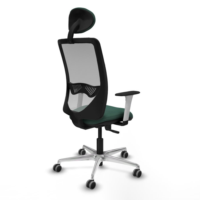 PIQUERAS Y CRESPO Silla de oficina Zulema con mecanismo Sincro, Verde botella y Gris PIQUERAS Y CRESPO Silla de oficina Zulema con mecanismo Sincro, Verde botella y Gris