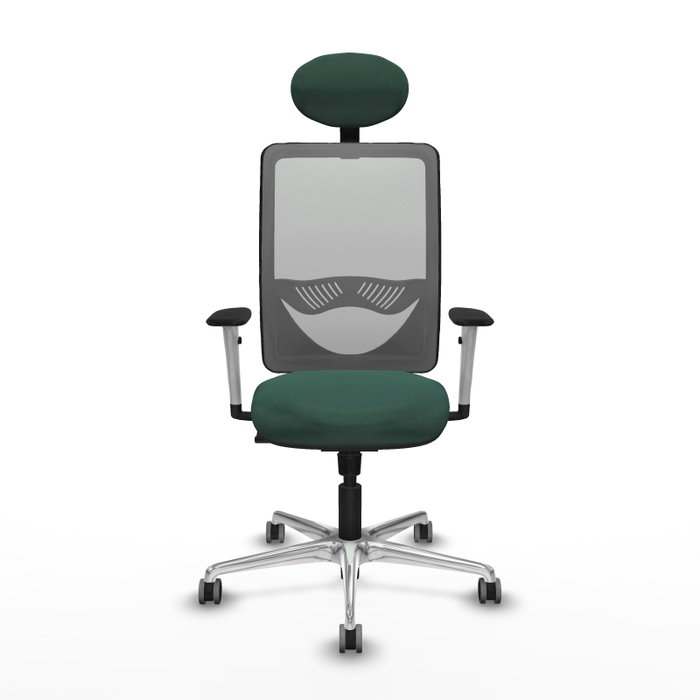 PIQUERAS Y CRESPO Silla de oficina Zulema con mecanismo Sincro, Verde botella y Gris PIQUERAS Y CRESPO Silla de oficina Zulema con mecanismo Sincro, Verde botella y Gris