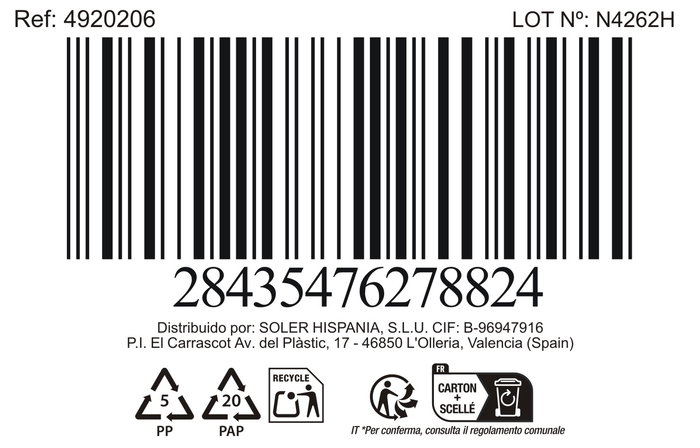La Mediterranea Bol Ø13.5 cm Gris "Almudena" Md (24 Unidades)
