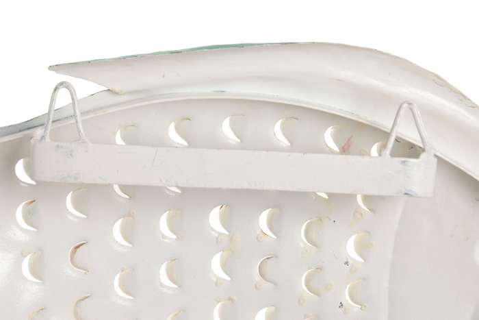 DKD Home Decor Escultura de Pared de Hierro Pez Blanco DKD Home Decor Escultura de Pared de Hierro Pez Blanco