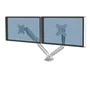 Fellowes Platinum Series 8056501 Soporte para Monitor Doble Brazo Articulado, Hasta 2 Monitores 40", Para Escritorio/Pared, Ajustable, Color Plata