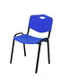 Silla Iso de PVC color Negro. Sin brazos