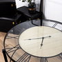 Home Deco Factory Industriel Mesa Auxiliar Reloj Diámetro 90 cm Alto 50 cm