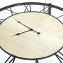 Home Deco Factory Industriel Mesa Auxiliar Reloj Diámetro 90 cm Alto 50 cm