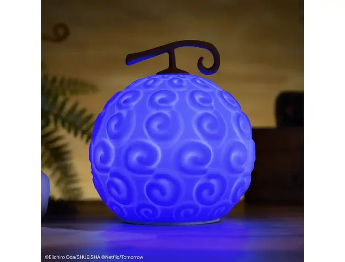 Wondee Squishy Glo One Piece (Netflix) Lámpara de Silicona Gum Gum Fruit - Táctil, Quitamiedos, Luz Ambiental para Fans del Anime - Producto Oficial