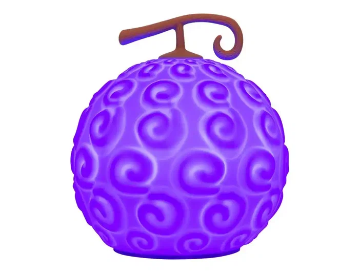Wondee Squishy Glo One Piece (Netflix) Lámpara de Silicona Gum Gum Fruit - Táctil, Quitamiedos, Luz Ambiental para Fans del Anime - Producto Oficial