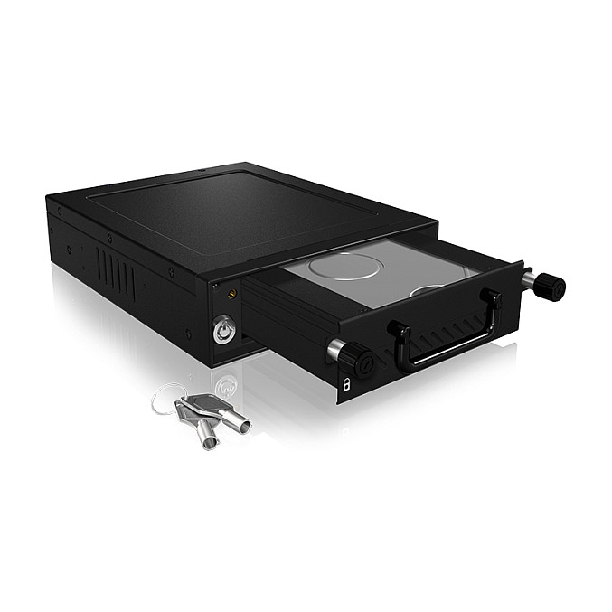 ICY BOX IB-148SSK-B Bandeja para Disco Duro 2.5/3.5" SATA/SAS a SATA Host 5.25" Hot Swap