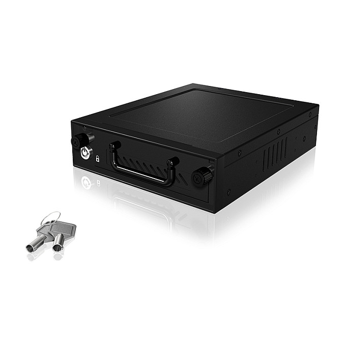 ICY BOX IB-148SSK-B Bandeja para Disco Duro 2.5/3.5" SATA/SAS a SATA Host 5.25" Hot Swap