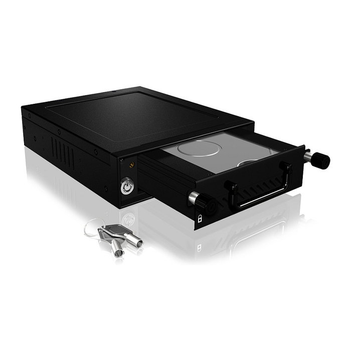 ICY BOX IB-148SSK-B Bandeja para Disco Duro 2.5/3.5" SATA/SAS a SATA Host 5.25" Hot Swap