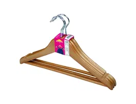 Blanca Perchas Infantiles de Madera Pack 3 Unidades Colgador Ropa Antideslizante Medidas 203x355x37mm