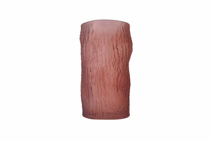 DKD Home Decor Jarrón de Cristal Mate Terracota 14x14x21 cm DKD Home Decor Jarrón de Cristal Mate Terracota 14x14x21 cm