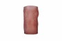 DKD Home Decor Jarrón de Cristal Mate Terracota 14x14x21 cm