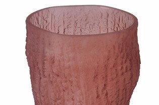 DKD Home Decor Jarrón de Cristal Mate Terracota 14x14x21 cm DKD Home Decor Jarrón de Cristal Mate Terracota 14x14x21 cm