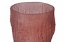 DKD Home Decor Jarrón de Cristal Mate Terracota 14x14x21 cm